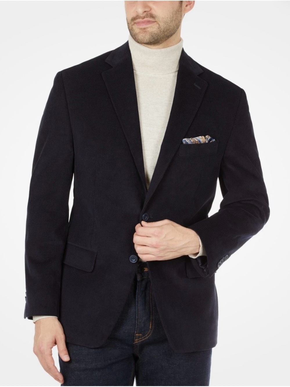 NWT Michael Kors Navy Pinwale Corduroy Sport Blazer